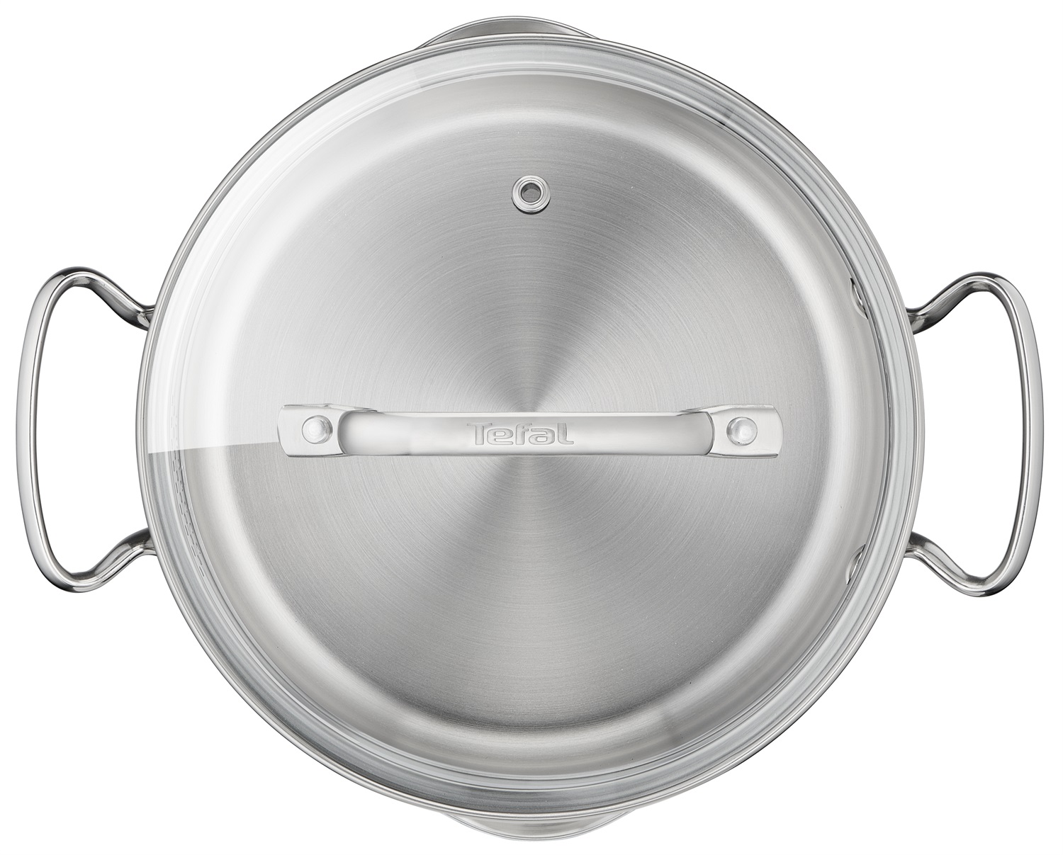 Tefal Duetto Set di Pentole 7 pz in Inox, Compatibile Induzione, Manici Rivettati, Coperchi in Vetro