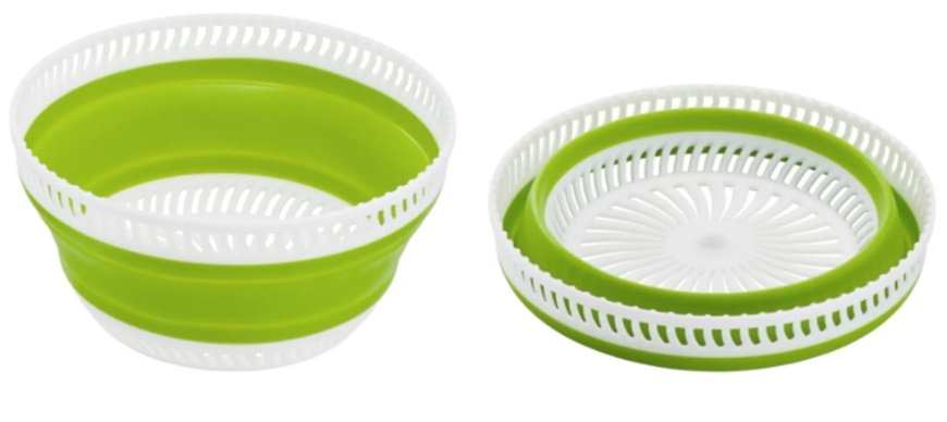 Moulinex Centrifuga per Insalata Retrattile 4L Verde - Design Pieghevole e Antiscivolo