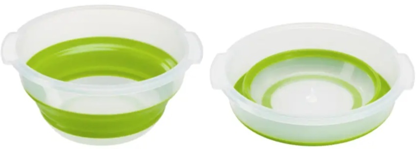 Moulinex Centrifuga per Insalata Retrattile 4L Verde - Design Pieghevole e Antiscivolo