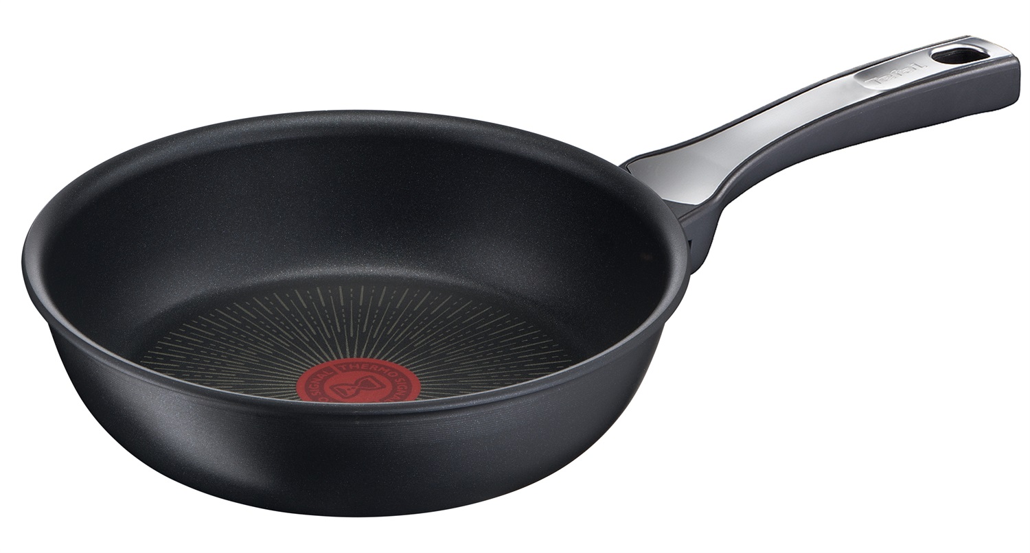 Tefal Unlimited On G25902 - Padella in alluminio a induzione 20 cm con rivestimento antiaderente in titanio, segnale termico e senza PFOA