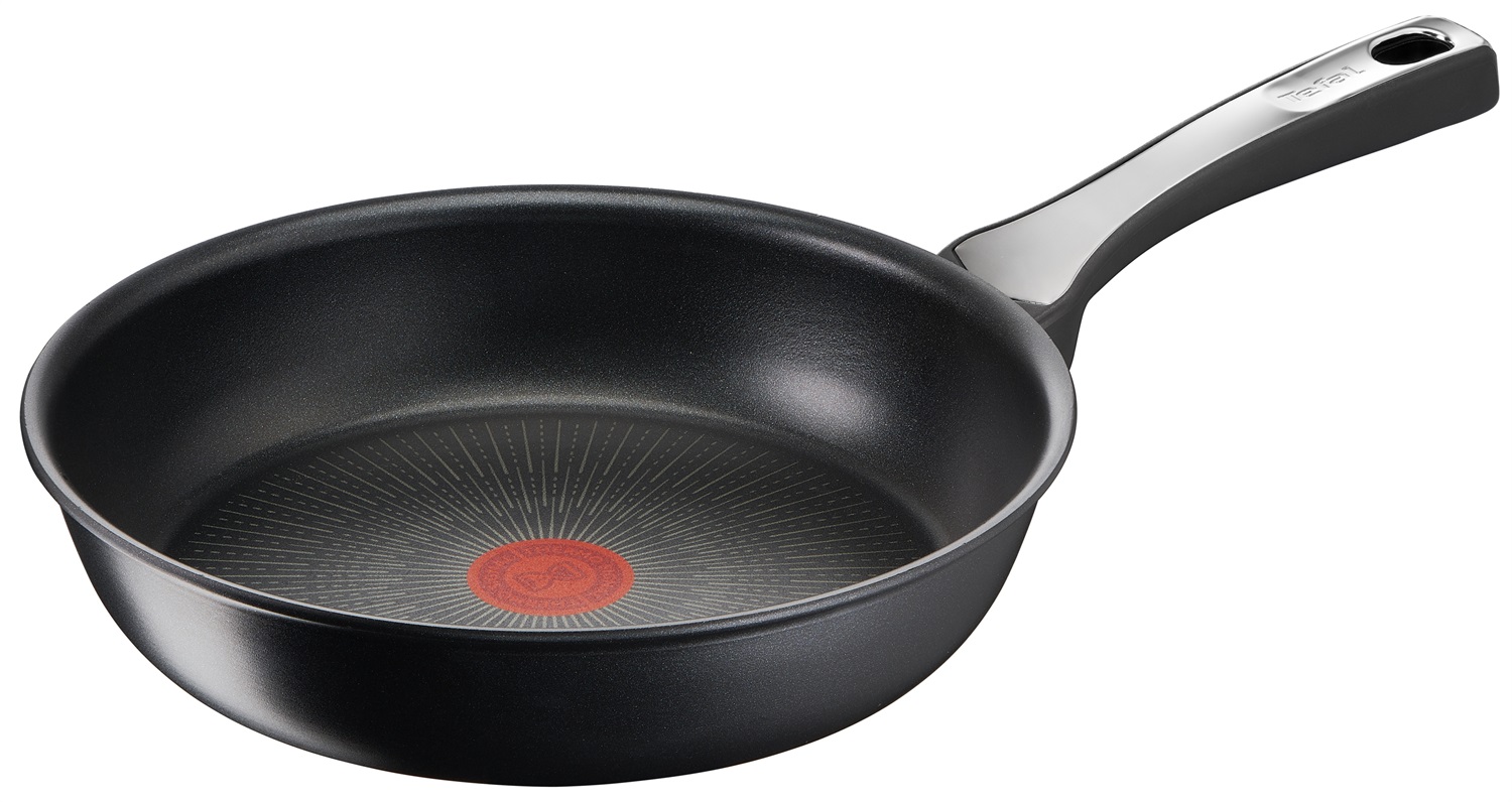 Tefal Unlimited On Set di 3 padelle da 20, 24 e 28 cm con rivestimento antigraffio e tecnologia Thermo-Fusion, adatte a tutti i piani cottura