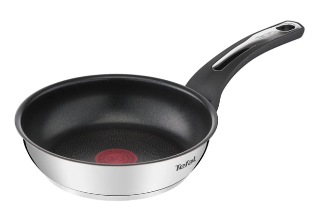 Tefal Emotion E3000404 Padella Multiuso Rotonda 24 cm in Acciaio Inossidabile con Rivestimento in Titanio