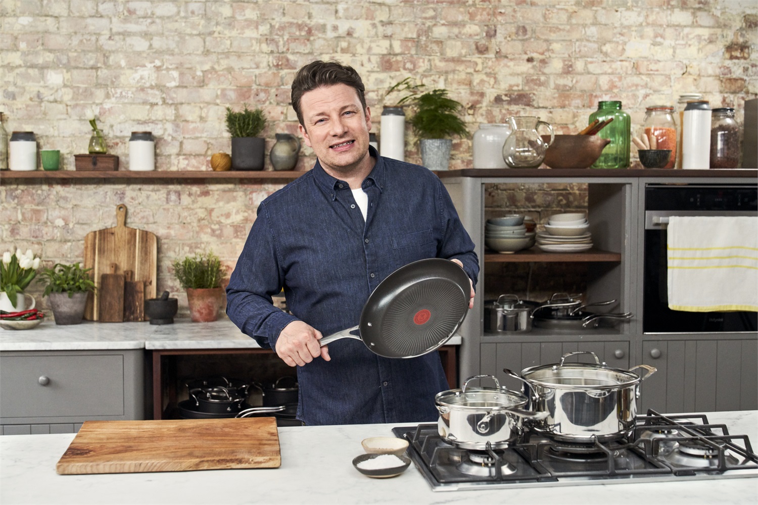 Tefal Jamie Oliver E30404 set di pentole