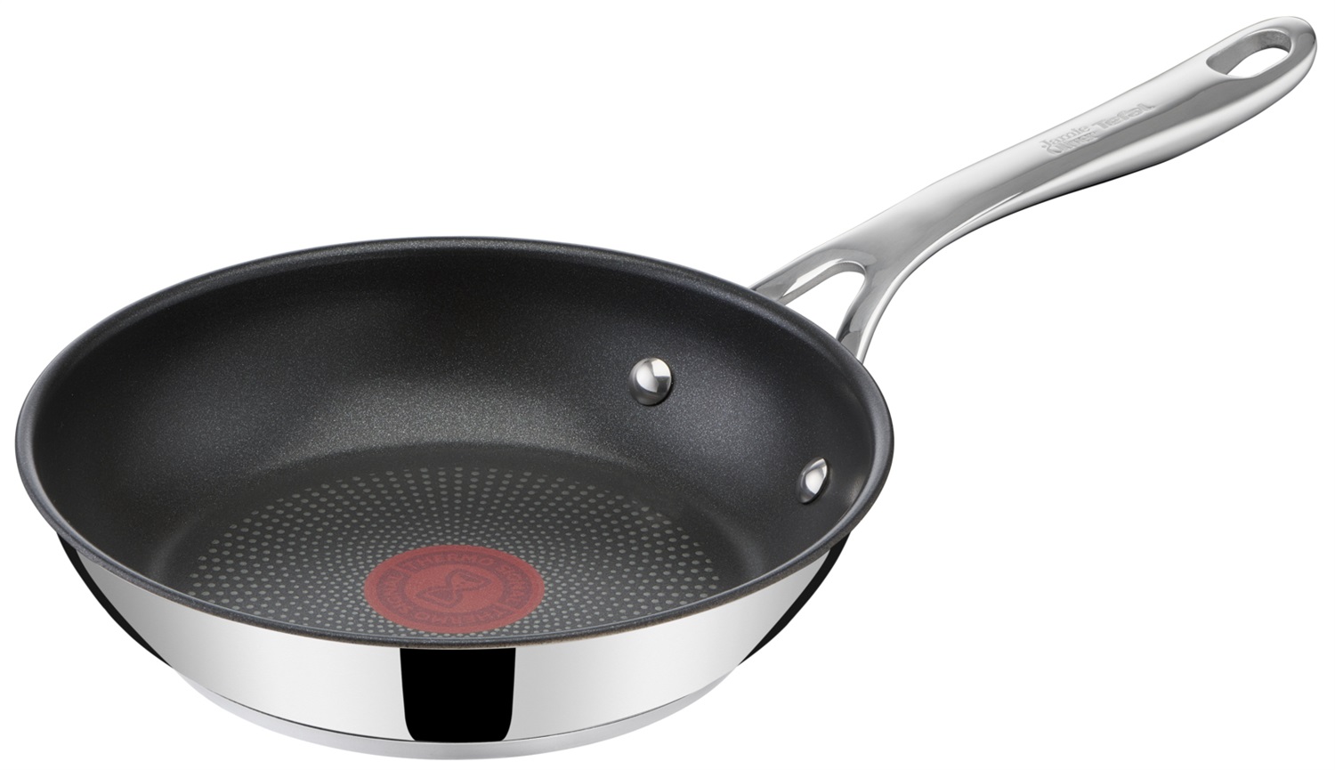 Tefal Jamie Oliver E304S2 Set di Padelle Antiaderenti in Acciaio Inox - 2 Pezzi (24 e 28 cm), Adatte per Induzione e Forno