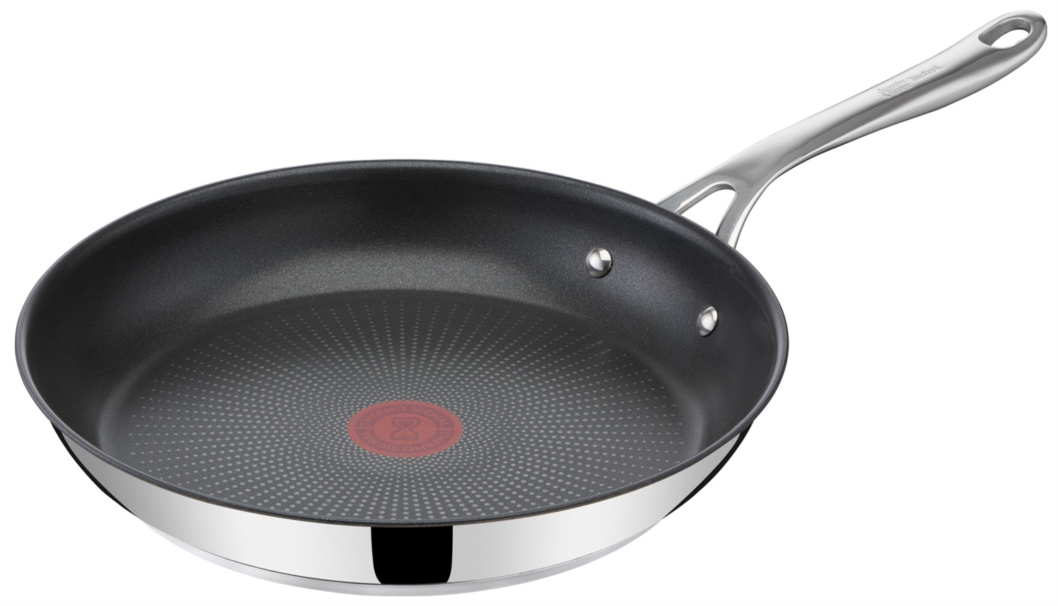 Tefal Jamie Oliver E304S3 Set di 3 Padelle Antiaderenti in Acciaio Inox da 20, 24 e 28 cm con Rivestimento in Titanio, Senza PFOA, Lavabili in Lavastoviglie e Adatte al Forno