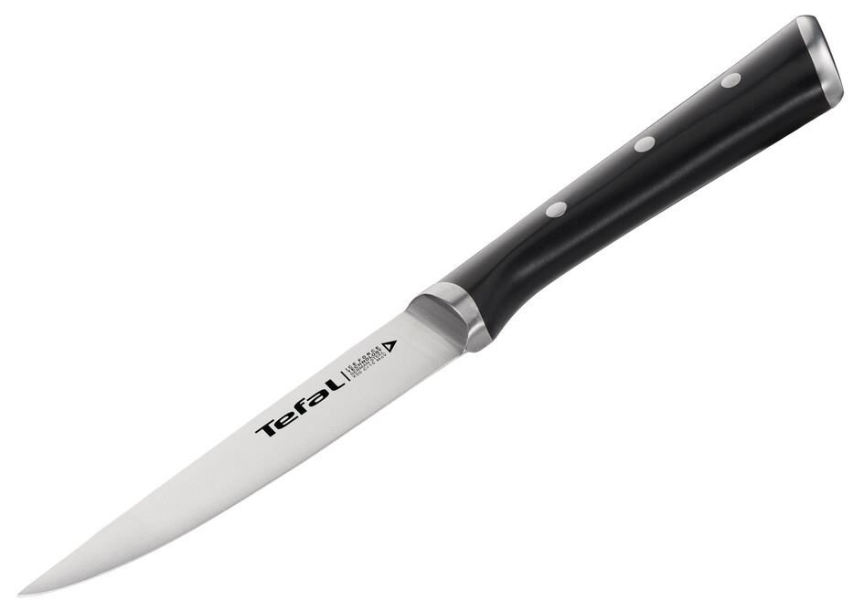Tefal Ice Force Set di 3 Coltelli in Acciaio Inox - Coltello da Chef 20 cm, Coltello Multiuso 11 cm, Pelapatate 9 cm, Manico Ergonomico