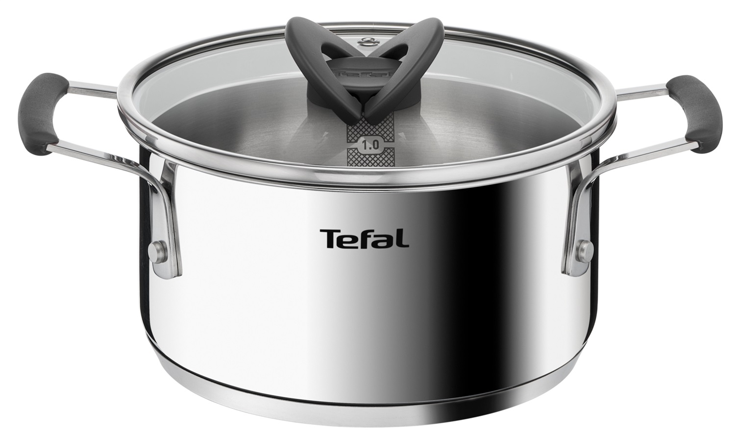 Tefal G7376S Opti'Space - Set di 6 pentole in acciaio inossidabile con casseruola da 16 cm e pentole da 20/24 cm, fondo termofusione, compatibile con induzione