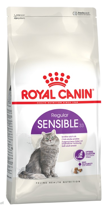 Royal Canin Sensible 33 cibo secco per gatti 4 kg Adulto Trinciapollo, Riso