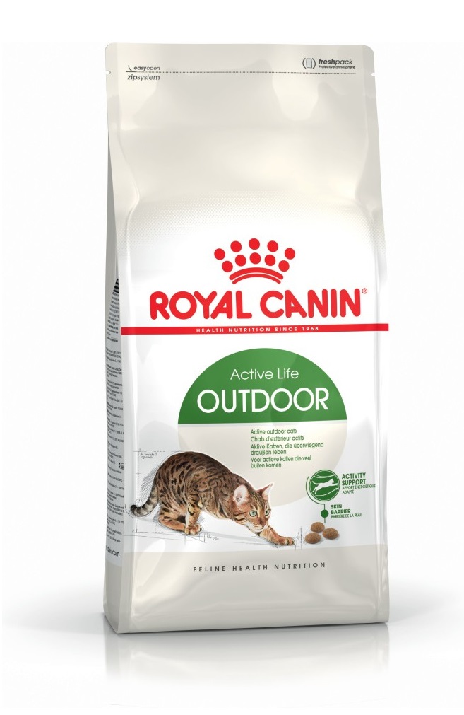 Royal Canin Outdoor Cibo Secco per Gatti Adulto 4 kg - Supporto per Gatti Attivi e Vita all'Aperto