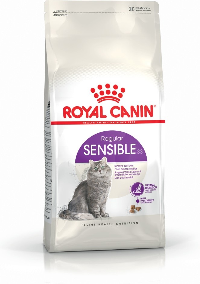 Royal Canin Regular Sensible 33 Cibo Secco per Gatti Adulti 12 kg - Favorisce Digestione Ottimale, Extra Gustoso, Offerta 10 kg 2 kg GRATIS