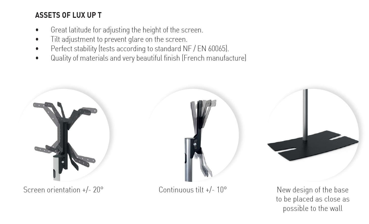 ITB ER038352 Supporto da Pavimento per TV 190,5 cm (75