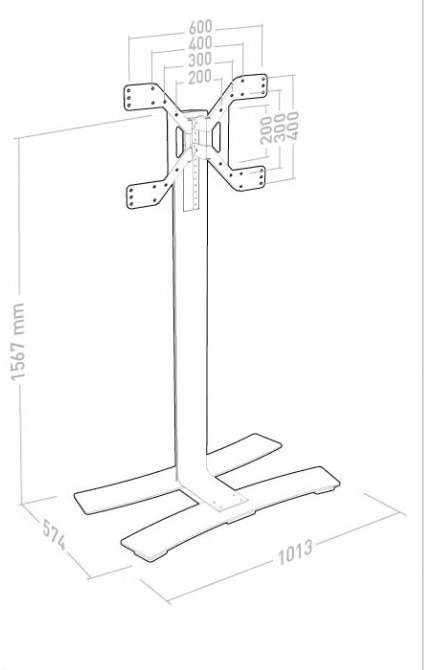 ITB Supporto TV a Parete ER039060 Bianco per Schermi Piatto fino a 75