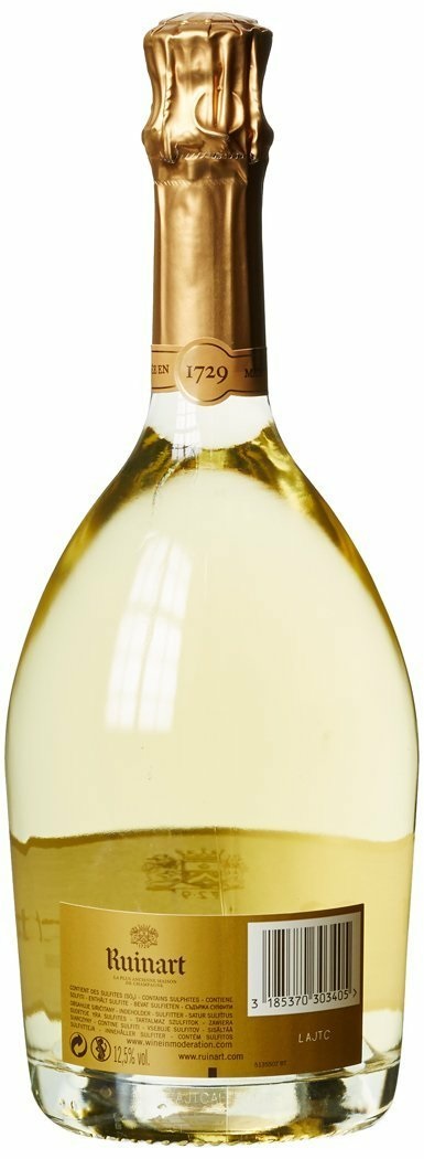 Ruinart Champagne Blanc de Blancs 0,75 L Brut - Chardonnay 100%, Giallo Oro, Aromi di Mandorle e Agrumi