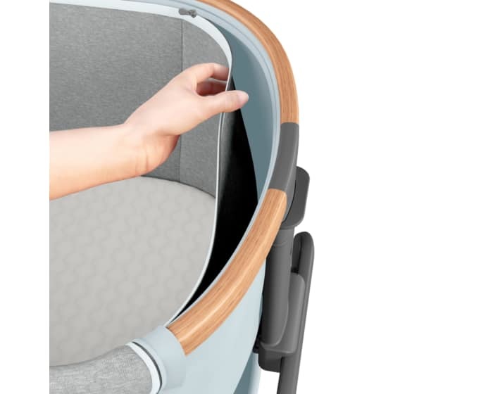 Maxi-Cosi Iora Culla Co-Sleeping Essential Grey - Culla Neonato 0-6 mesi, max 9 kg, Reclinabile, Altezza Regolabile, Materassino Incluso