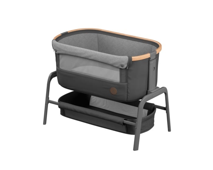 Maxi-Cosi Iora Culla Co-Sleeping 0-6 mesi, Reclinabile, Altezza Regolabile, Materassino Incluso, Ampio Cestello, Essential Graphite