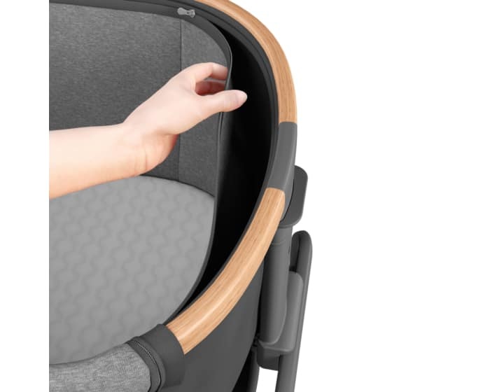 Maxi-Cosi Iora Culla Co-Sleeping 0-6 mesi, Reclinabile, Altezza Regolabile, Materassino Incluso, Ampio Cestello, Essential Graphite