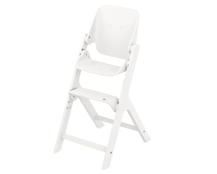 Maxi-Cosi Nesta Seggiolone Pappa Evolutivo in Legno Bianco, Reclinabile e Multifunzione, da Nascita fino a 110 kg