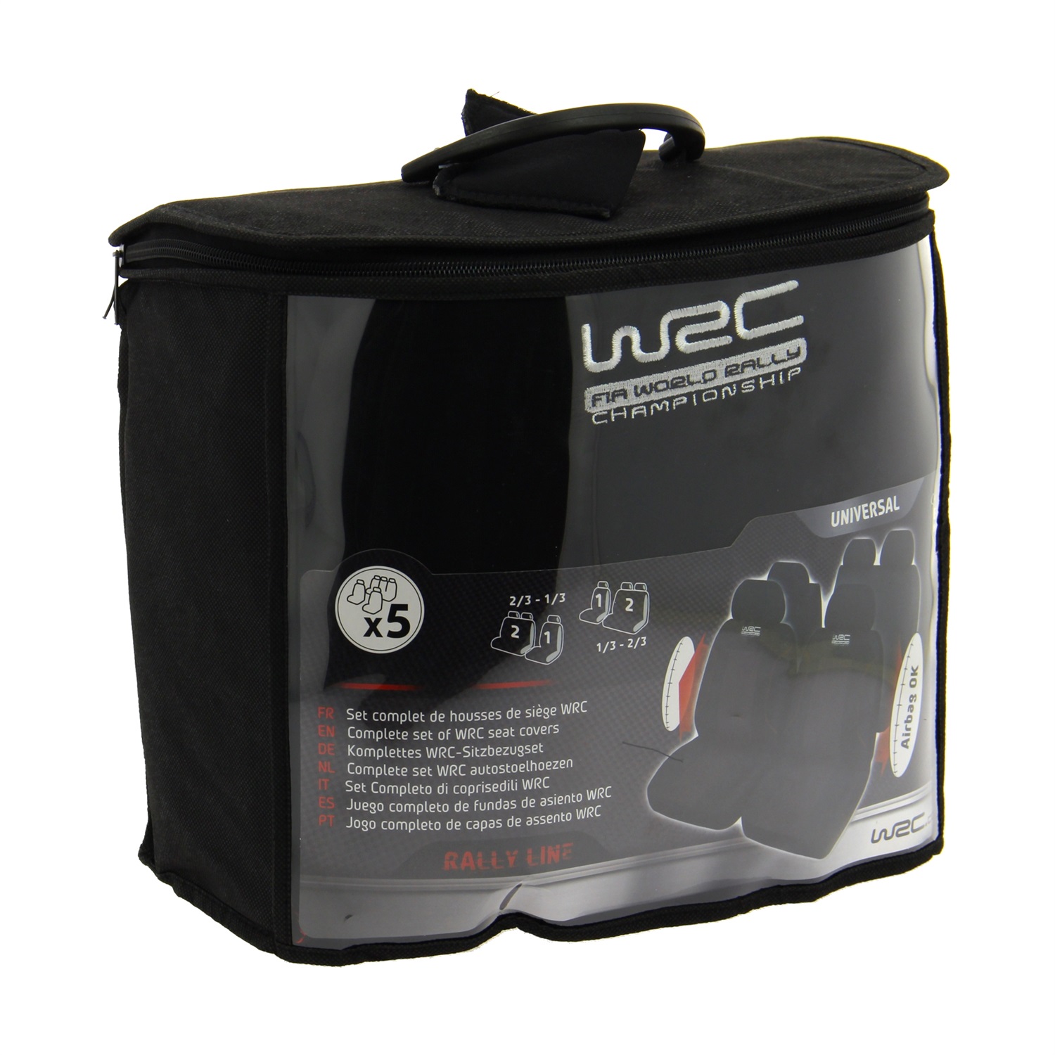 WRC 007590 Set Fodere Universali Anteriori e Posteriori 2/3-1/3 Rally Line in Velluto Nero