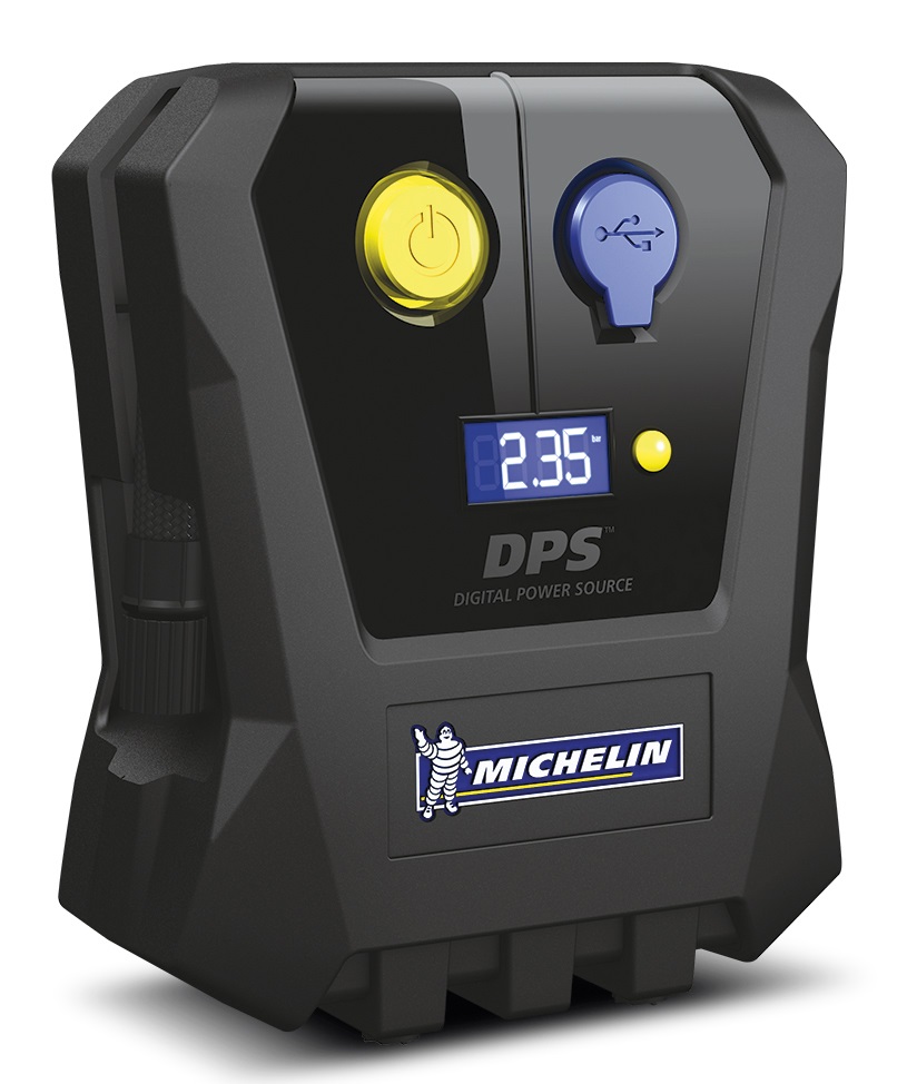 MICHELIN Mini Compressore Digitale 12V con Manometro Retroilluminato, Gonfiaggio fino a 3,5 bar, Portata 7 l/min, Attacco Accendisigari