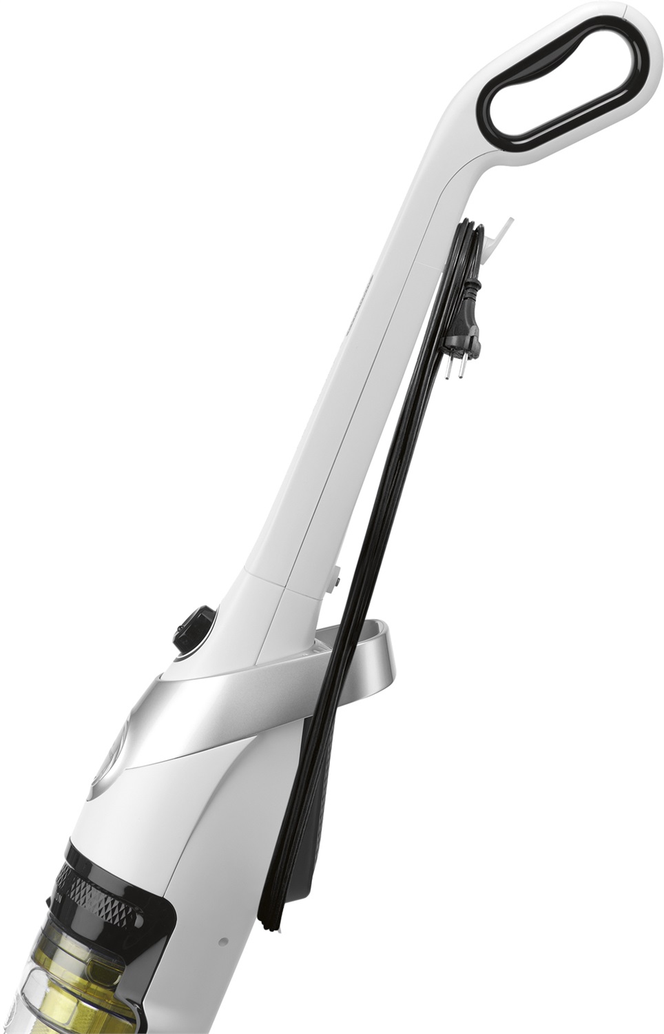 Rowenta Powerline Extreme RH8147WA Cyclonic - Scopa Elettrica con Filo, Senza Sacco, Potenza 750 W, Capacità 0,9 L, Colore Bianco/Giallo, Tecnologia Ciclonica