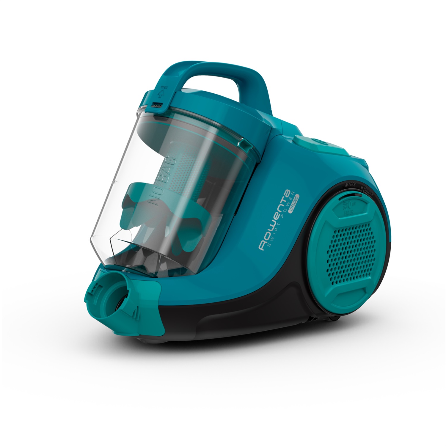 Rowenta Swift Power RO2932EA Aspirapolvere Senza Sacco a Traino Ciclonico 750W, Capacità 1,2L