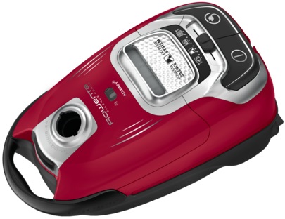 Rowenta Silence Force RO7473EA Aspirapolvere con Sacco Rosso, 4,5 L, 400 W, Spazzola Power Air e Sistema di Filtraggio Allergy