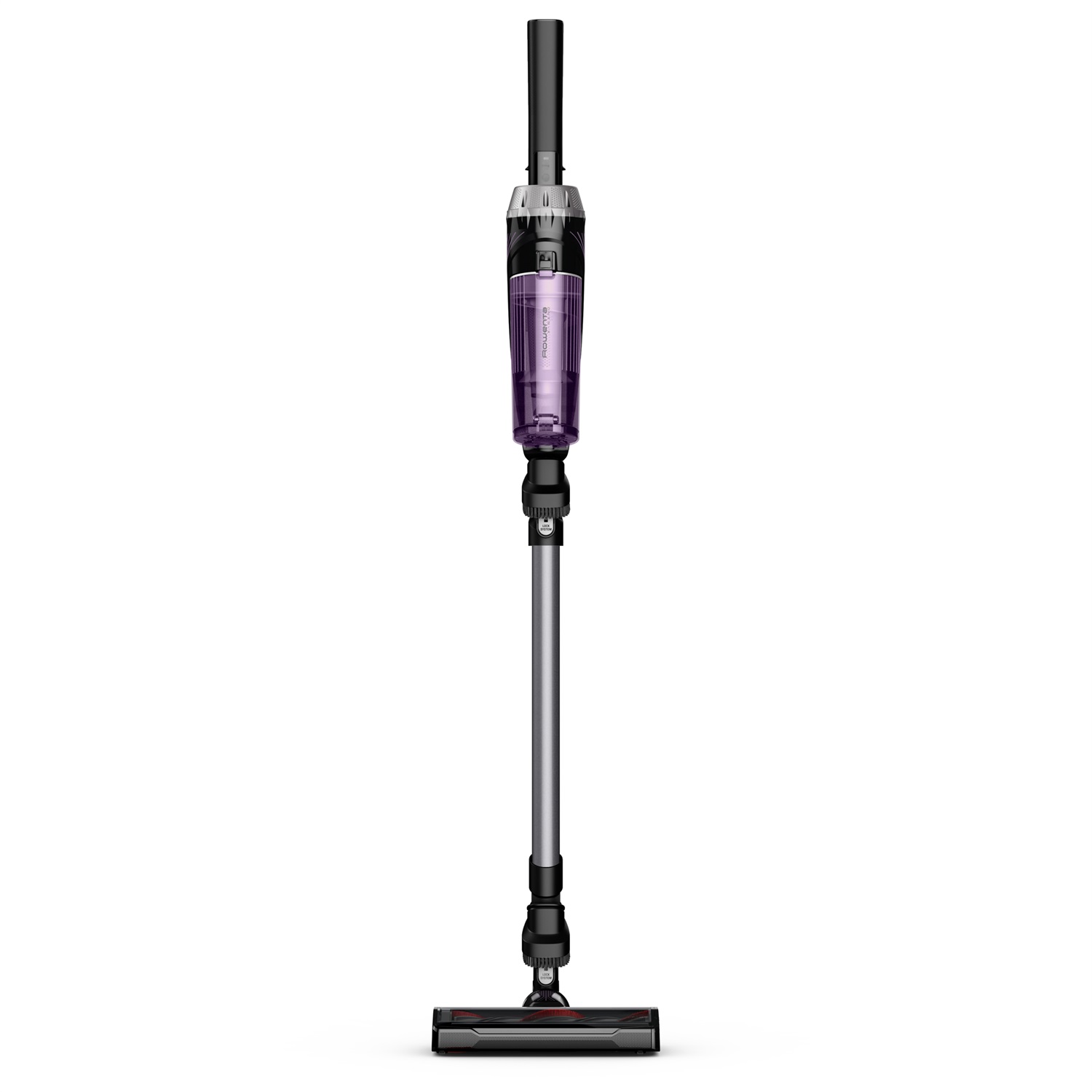 Rowenta RH1128 X-NANO Aspirapolvere Senza Fili 2 in 1 Leggera e Compatta con Aspirabriciole Rimovibile, Senza Sacchetto, Autonomia 40 Min, Viola, Alluminio
