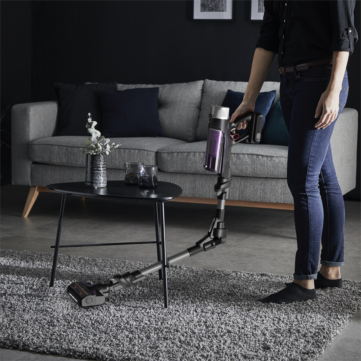 Rowenta XForce Flex 9.60 Aspirapolvere Senza Fili Modello Allergy RH2037 - Fino a 100 AirWatt, Autonomia di 45 Minuti, Design 2 in 1 con Tecnologia Flex