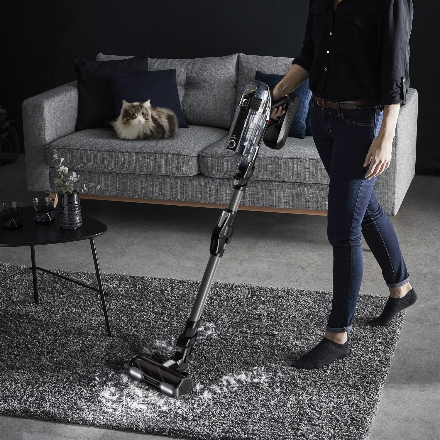 Rowenta X-Force Flex 14.60 RH99A9 - Aspirapolvere Senza Fili, Potente Fino a 200 Air Watt, Tecnologia Flex, Kit Animal Care, Ciclonico, Senza Sacchetto