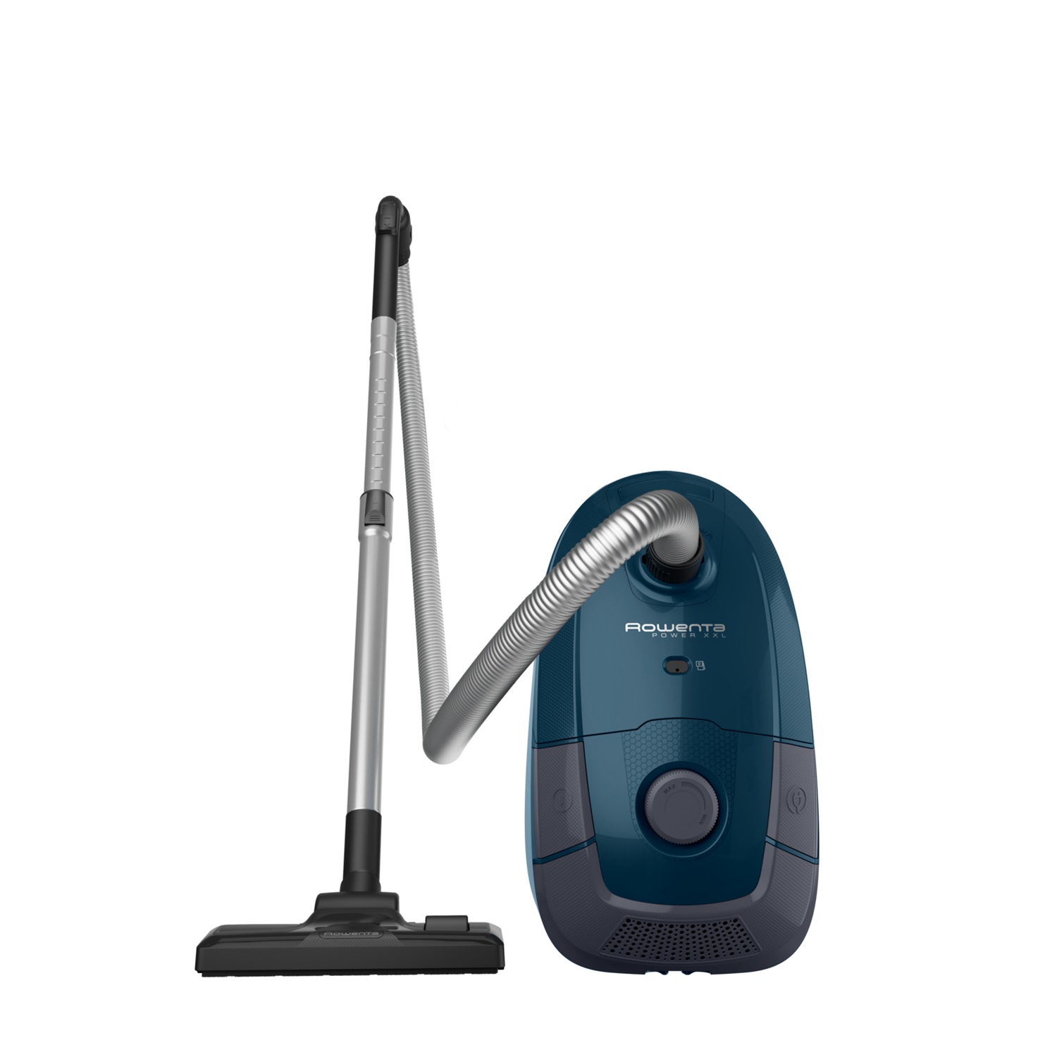 Rowenta RO3126 Power XXL Aspirapolvere a Cilindro 900W 4,5L Classe A Blu Scuro/Grigio con Raggio di Pulizia di 8,80 m