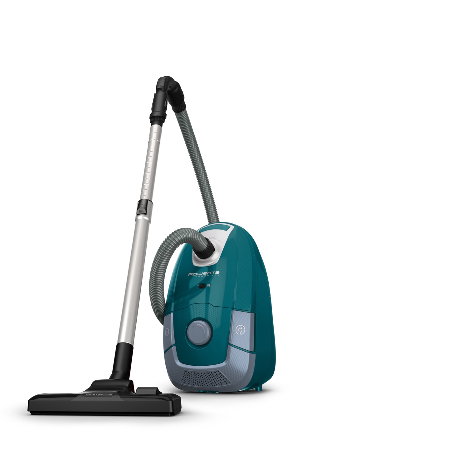Rowenta RO3143 Aspirapolvere a Traino con Sacco Power XXL, Potenza 900W, Capacità 4.5L, Sistema di Filtraggio a 3 Livelli, Ampio Raggio di Azione, Accessori Inclusi, Blu/Grigio
