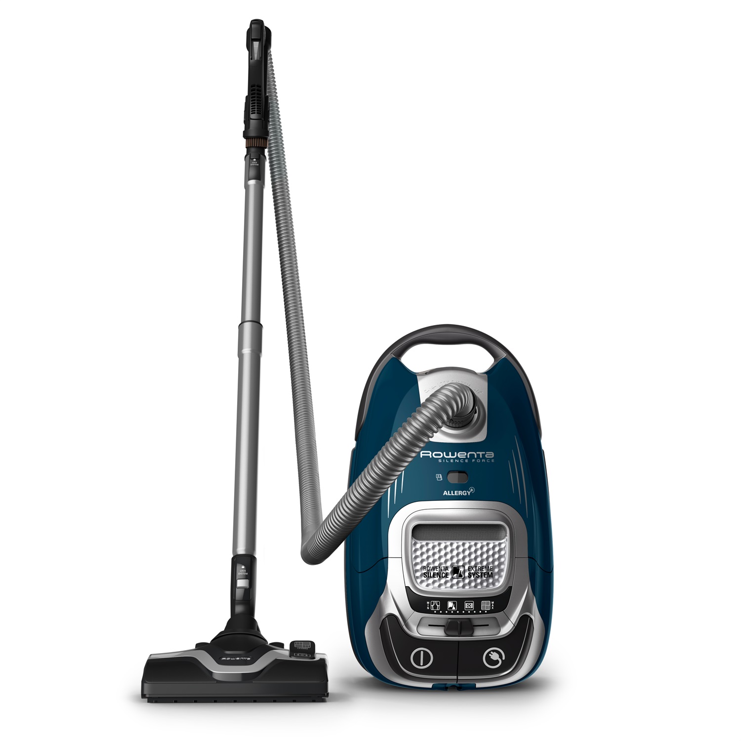 Rowenta RO7451 Aspirapolvere con Sacco Silence Force Effitech, Potenza 400W, Capacità XXL 4.5L, Sistema di Filtraggio Allergy , Spazzola Power Air, Silenzioso