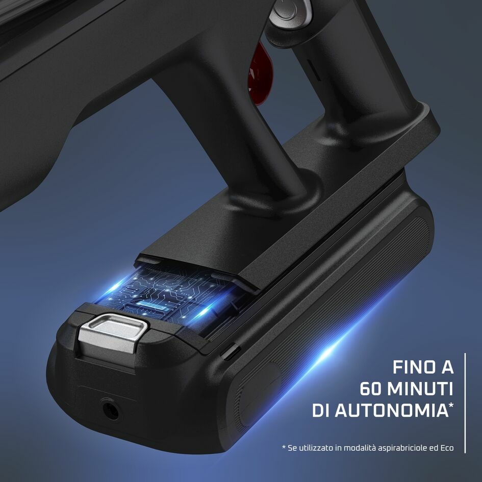 Rowenta RH9A32WO Aspirapolvere Senza Filo Alluminio Verde Senza Sacchetto 150 AW Ciclonico con Filtro HEPA