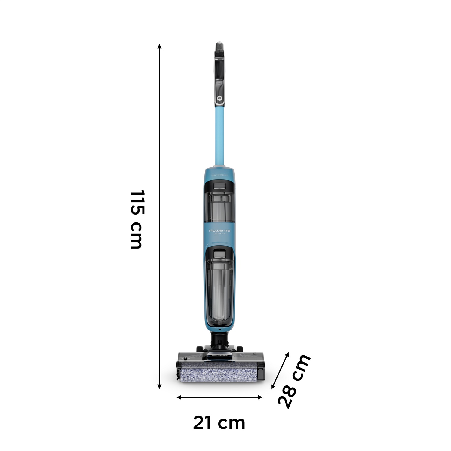 Rowenta X-Clean2 Aspirapolvere e Lavapavimenti Senza Filo 2in1 con Modalità ECO/MAX e Autopulizia