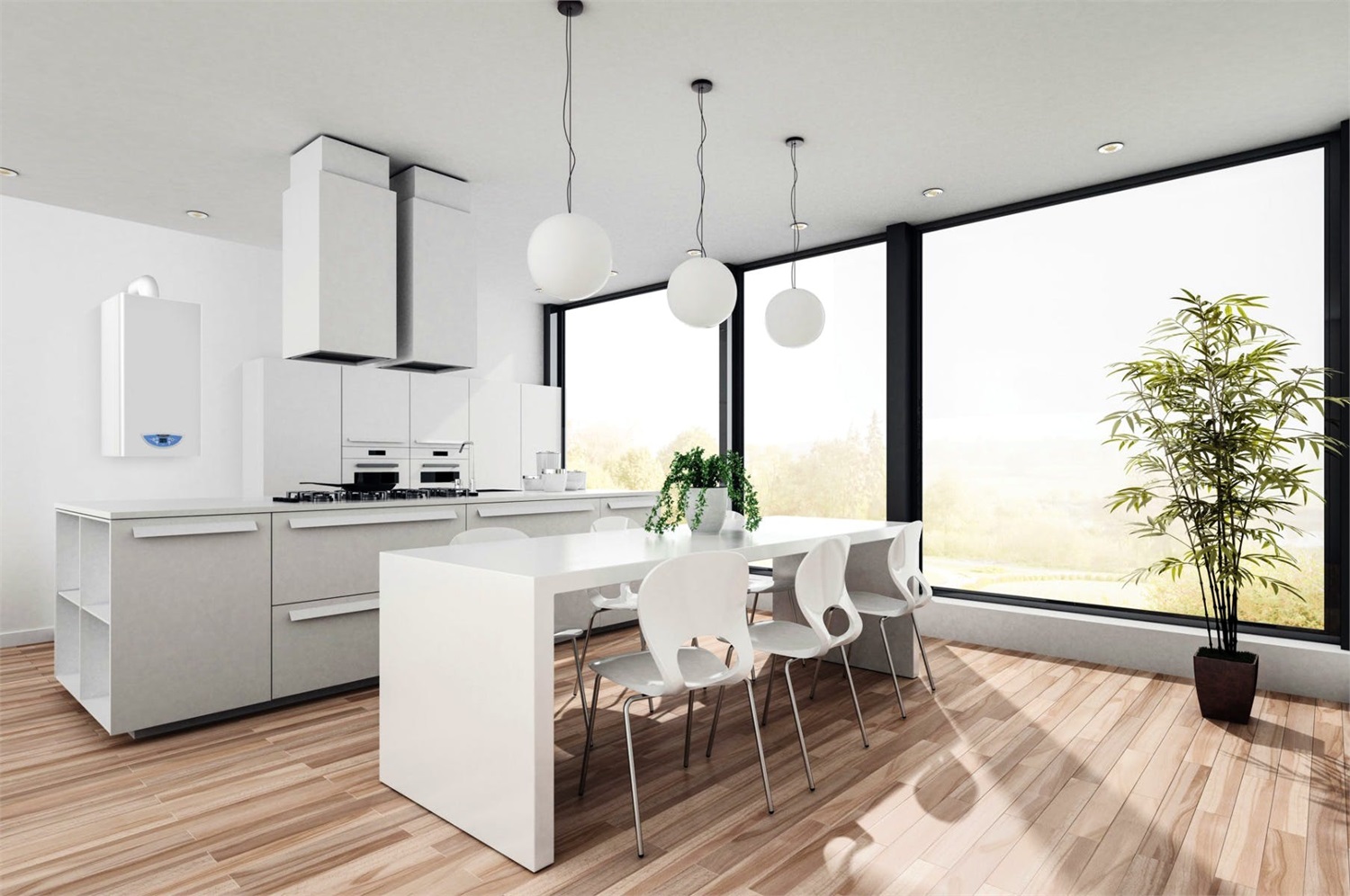 Ariston Matis Condens Plus 24 kW - Caldaia a Condensazione Istantanea per Riscaldamento e Acqua Calda, Classe Energetica A, Interno, Dimensioni 31,5x40x74,5 cm