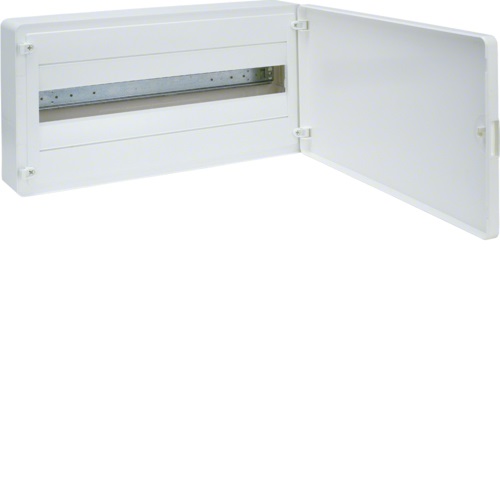 Hager VS122PD - Piccolo distributore a 1 fila, 22 moduli, IP40, con porta bianca