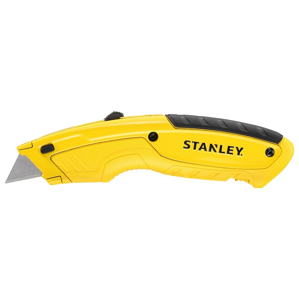 Stanley STHT10430-0 Coltello Cutter a Lama Retrattile con Corpo in Metallo e Impugnatura Bi-Material