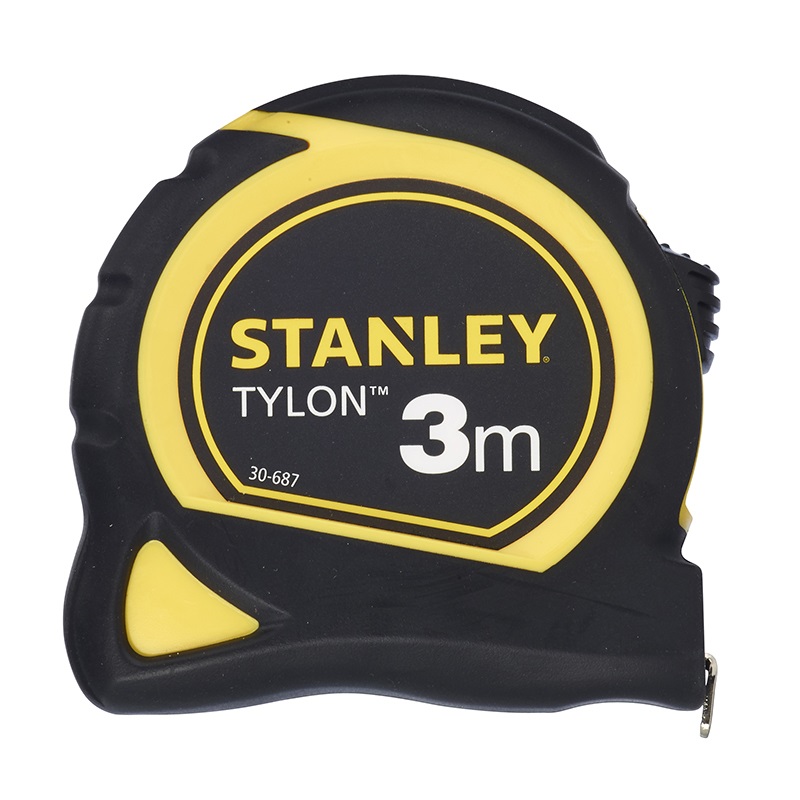 Stanley Flessometro 0-30-657 Tylon 8 m x 25 mm - Cassa in ABS antiurto, Nastro professionale con rivestimento in gomma antiscivolo
