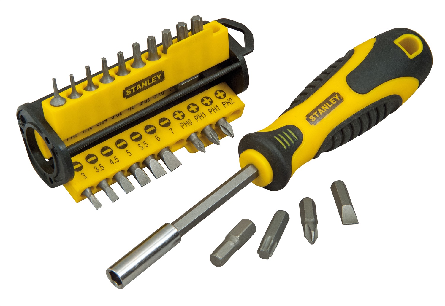 STANLEY STHT0-70885 Giravite portainserti multibit con 33 inserti in acciaio al cromo vanadio e impugnatura ergonomica