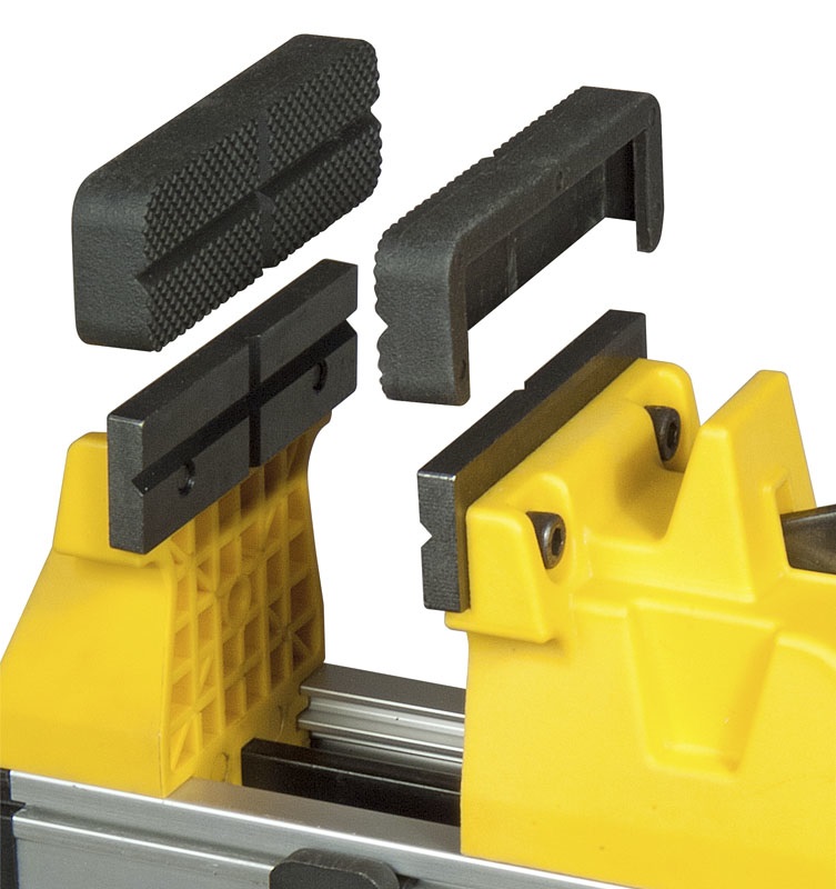 Stanley 0-83-179 Morsa da Banco con Binario - Apertura Ganasce 12 cm, Pressione di Serraggio 100 kg, Struttura in Metallo