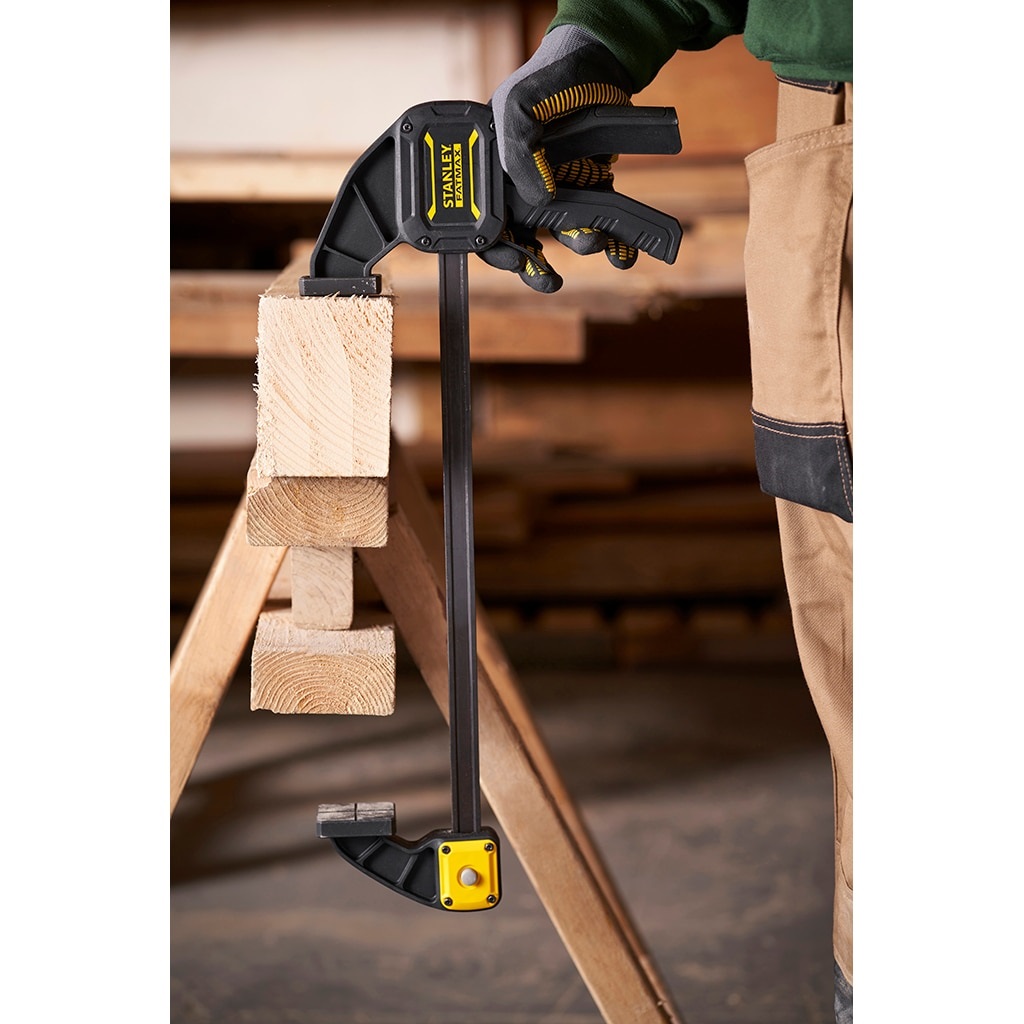 STANLEY Fatmax FMHT0-83236 Morsetto a Barra L 600 mm con Ganasce in Gomma Morbida e Struttura in Resina Robusta