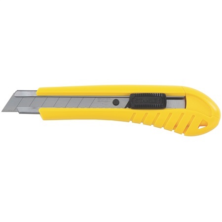 Stanley Coltello Cutter Autobloccante 18 mm con Corpo in Abs e Acciaio Antiruggine