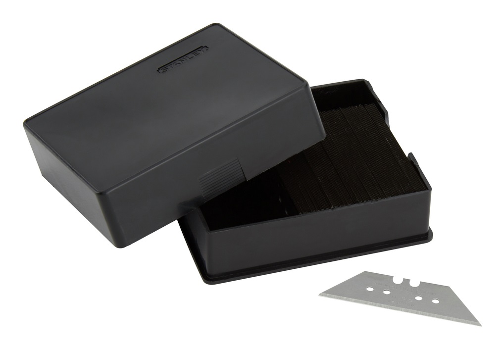 Stanley 1-11-916 Lama A Trapezio Grande Con Fori, Set Di 100 Pz, Metallico, Spessore 0.60 mm