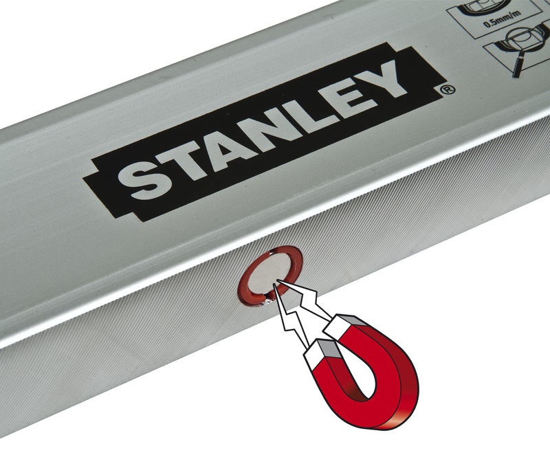 Stanley STHT1-43112 Livella Magnetica 80 cm in Alluminio con Design Ergonomico e Bolla Centrale Extra Large