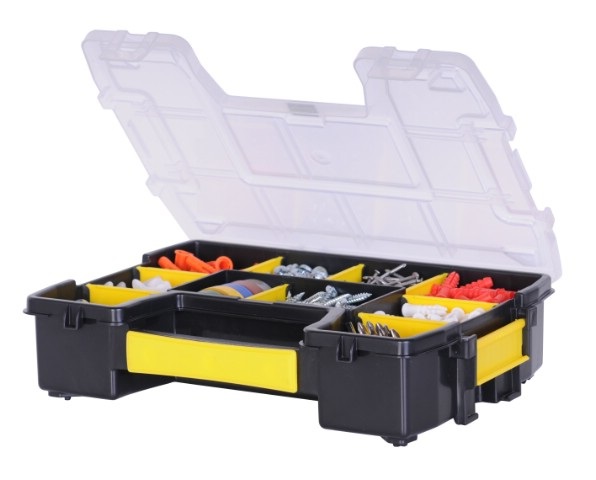 STANLEY STST1-70720 Organizer Sort Master Light - Valigetta porta minuterie in polipropilene con 10 scomparti e divisori rimovibili