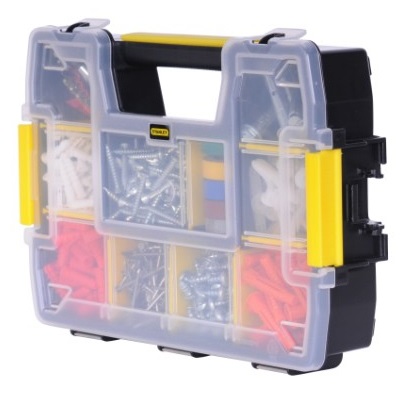 STANLEY STST1-70720 Organizer Sort Master Light - Valigetta porta minuterie in polipropilene con 10 scomparti e divisori rimovibili