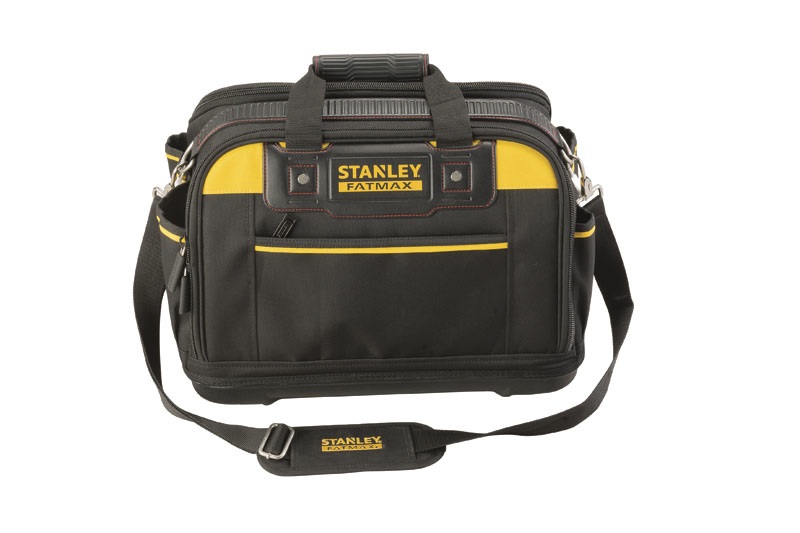 Stanley FatMax FMST1-73607 Borsa Porta Utensili Multi Access - Poliestere Nero e Giallo, Base Rigida e Impermeabile, Due Scomparti, Tracolla Imbottita
