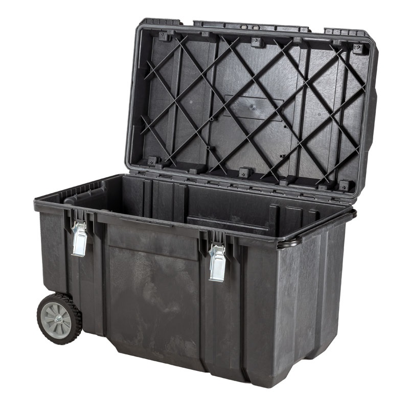 STANLEY FATMAX FMST1-75531 Cassetta Portautensili con Ruote, Capacità 240 Litri, Resistente all'Acqua, Chiusure Metalliche, Maniglione Telescopico