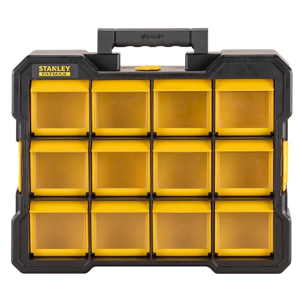 Stanley FMST81077-1 Organizer Cassettiera Portatile Nero - 12 Vaschette Removibili, Plastica e Policarbonato