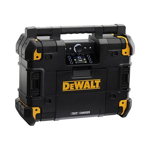 DeWALT DWST1-81078-QW Radio Portatile Digitale con Display LED, Colore Nero e Giallo, Sintonizzatore AM/FM, Alimentazione AC/DC